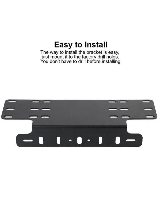 Black Front Bumper License Plate Mount Bracket for LED Light Bar SUV Lamp Holder - Image 5